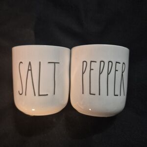 Rae Dunn White Salt and Pepper Cellars Set